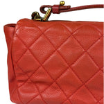 Chanel Red Quilted Caviar Leather Timeless Shoulder Bag 2012