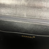 Chanel CC Black Patent Quilted Flap Briefcase Handbag '95