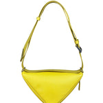 Prada Yellow Saffiano Leather Triangle Shoulder Bag