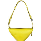 Prada Yellow Saffiano Leather Triangle Shoulder Bag