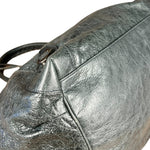 Balenciaga Leather Motocross Muted Teal Sunday Tote