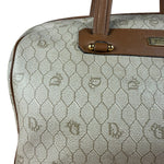 Christian Dior Vintage Beige Honeycomb Boston Bag