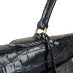 Hermes 1985 Black Crocodile Kelly 35