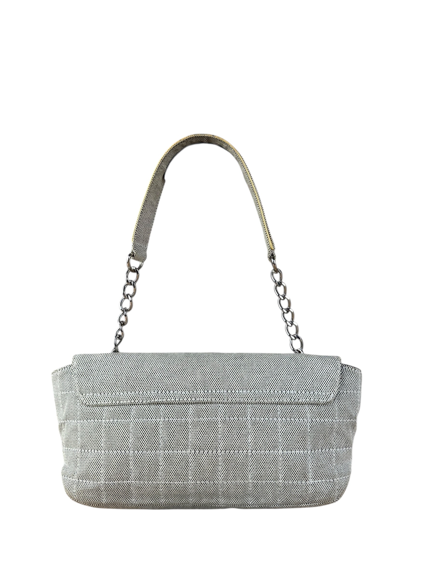 Chanel 2005 Canvas Camellia No. 5 Flap Shoulder Bag