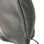 Gucci Black Leather Drawstring Backpack