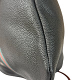 Gucci Black Leather Drawstring Backpack