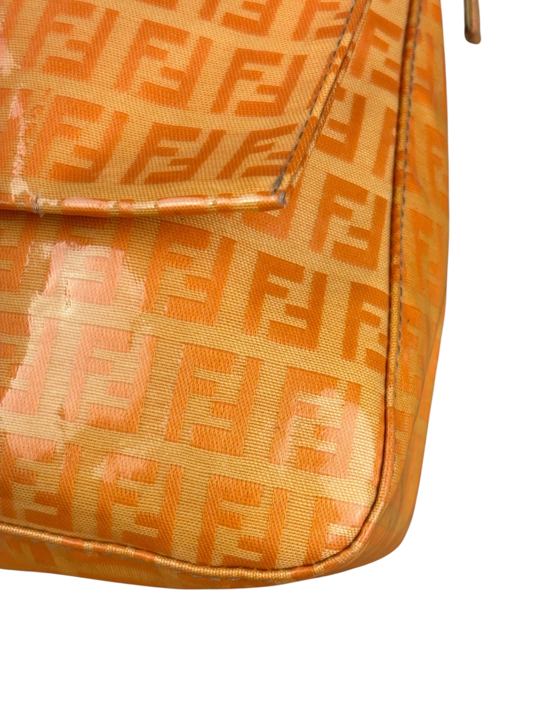Fendi Orange Vinyl Mamma Baguette