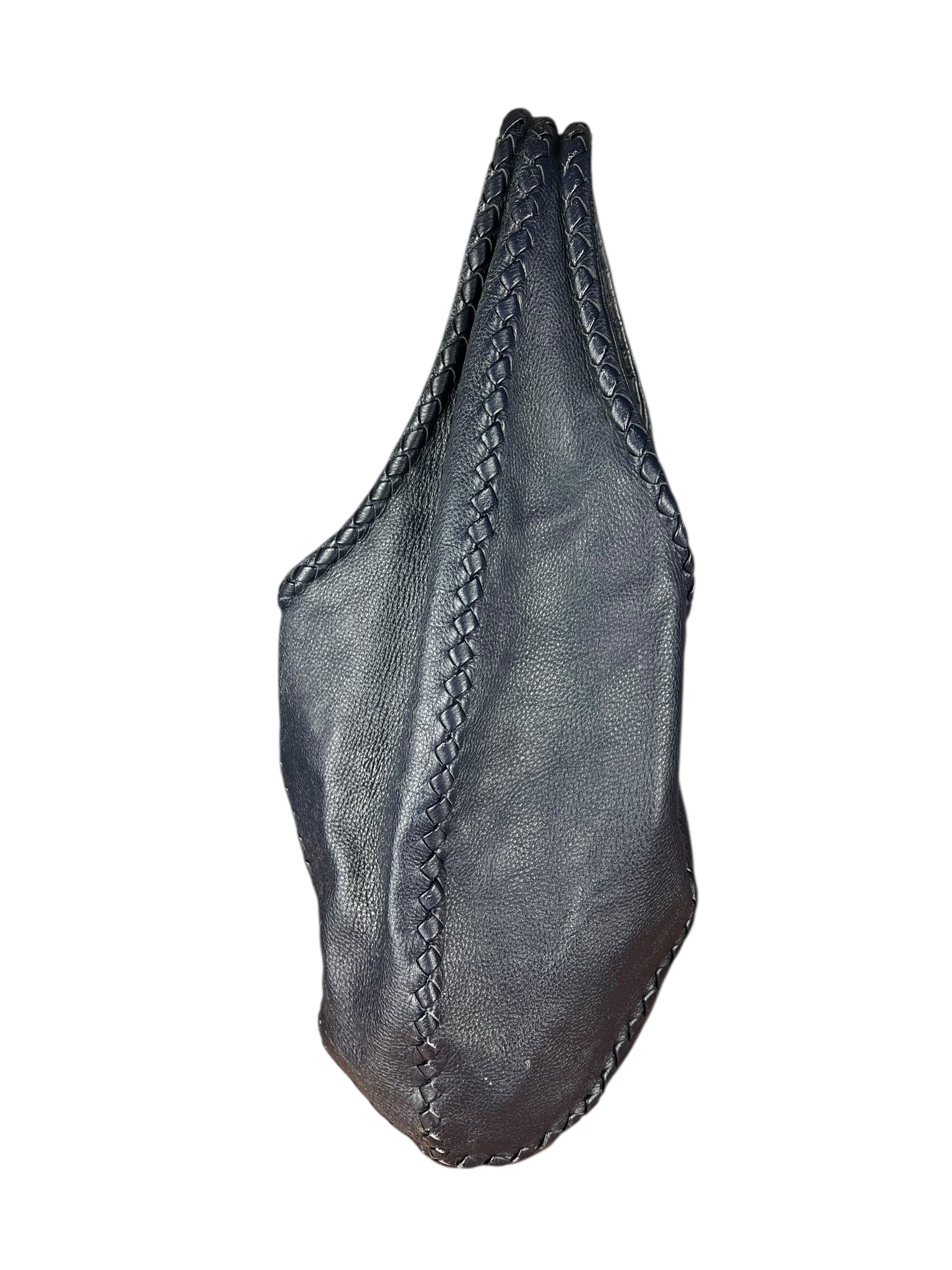 Bottega Veneta Blue Intrecciato Hobo Shoulder Bag