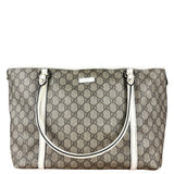 Gucci GG Joy Coated Canvas Tote Bag White/Beige