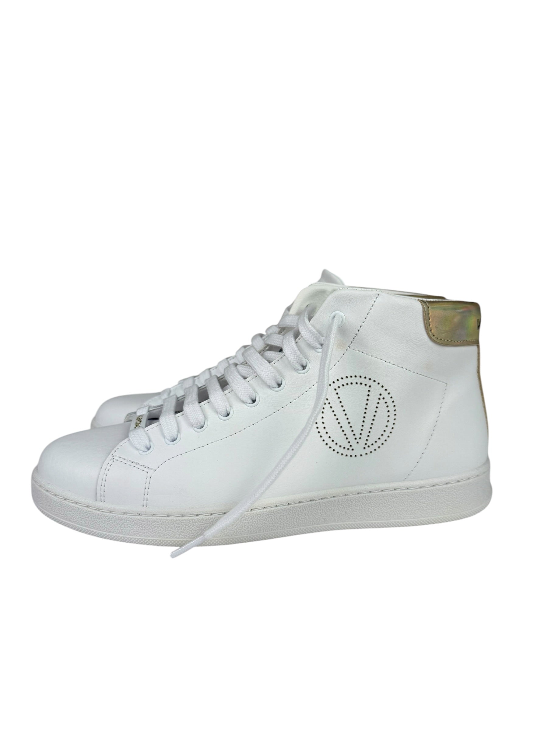 Valentino White Mabel High Top Sneaker