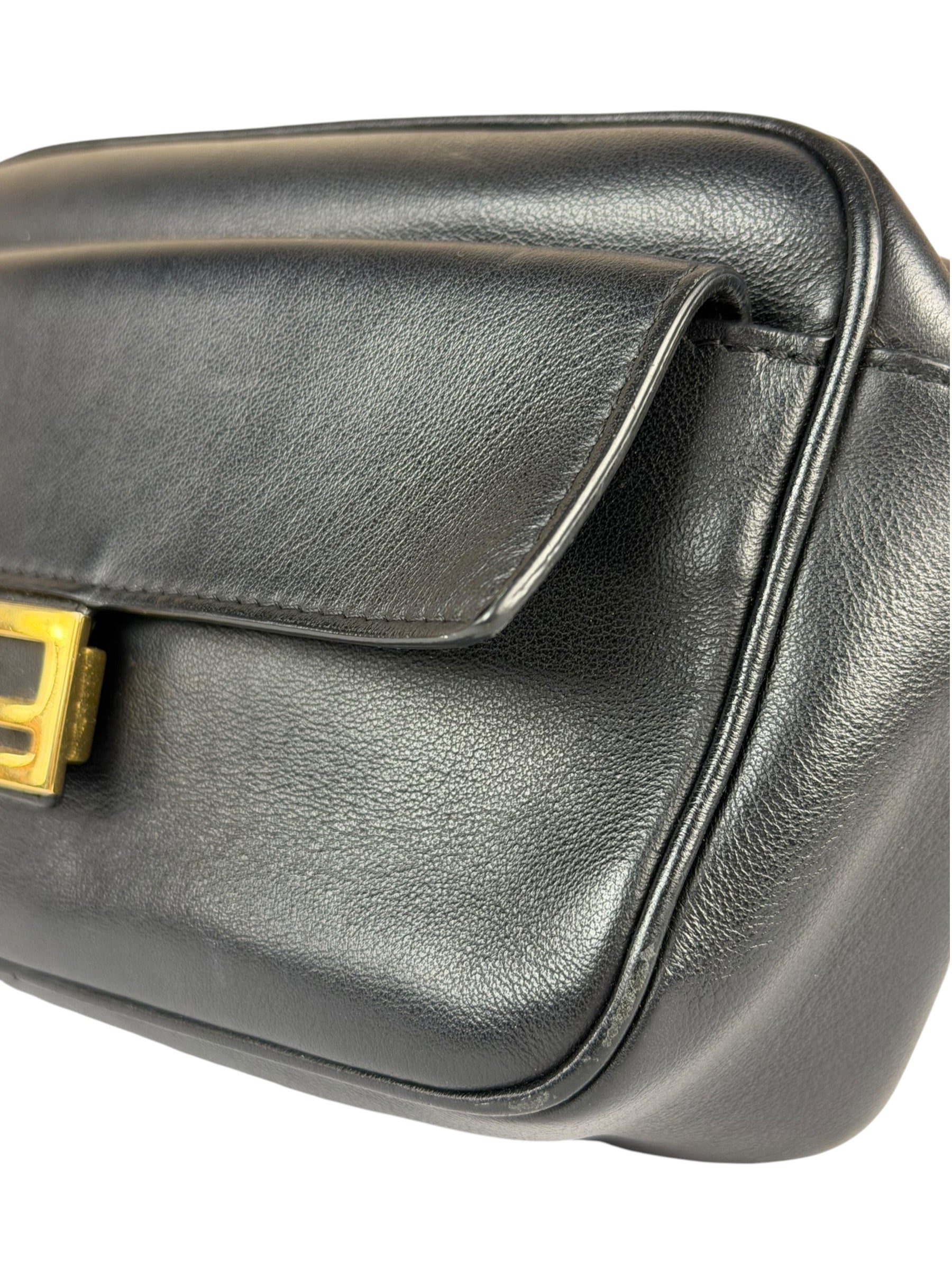 Fendi Black Leather Camera Crossbody
