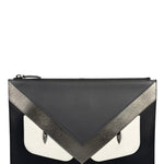 Fendi Black/Grey/White Monster Bag Bugs Eye Pouch