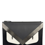 Fendi Black/Grey/White Monster Bag Bugs Eye Pouch