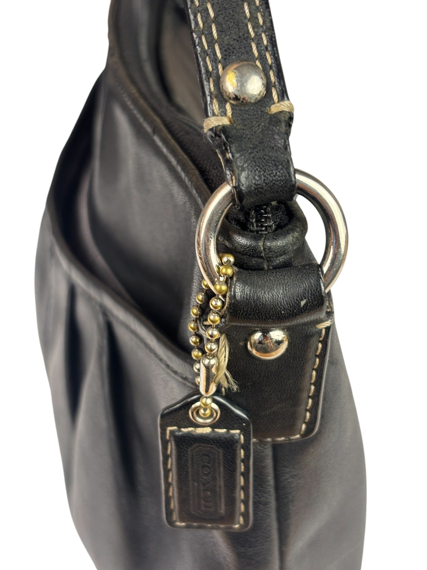 Coach Black Leather Soho Pleated Crossbody Bag