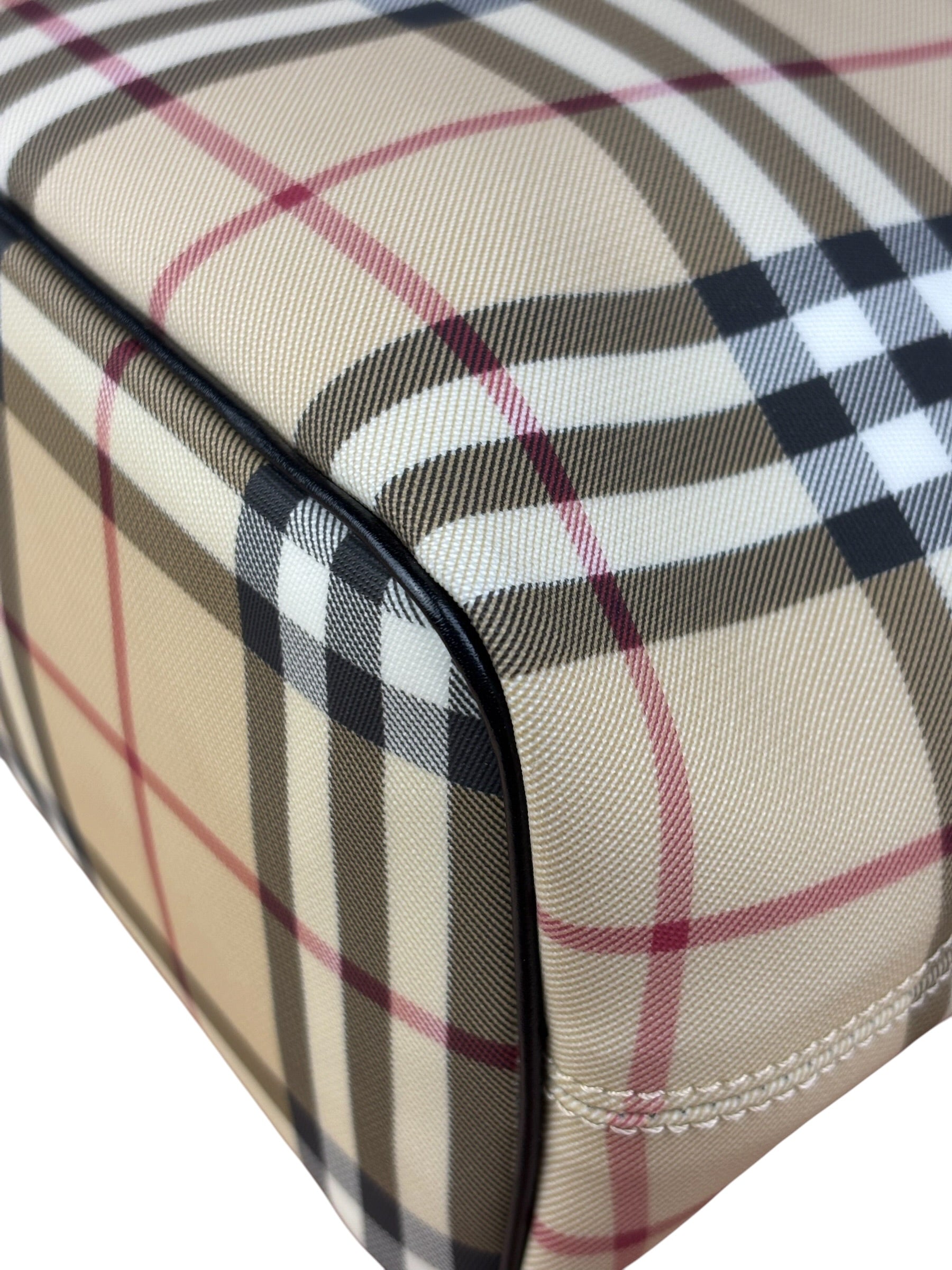 Burberry Bicolor Canvas House Check Tote Bag