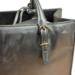 Balenciaga Black Leather Papier A4 Tote Bag
