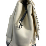 Chanel White Quilted Leather Blizzard Zip Flap-Shoulder Bag 2010