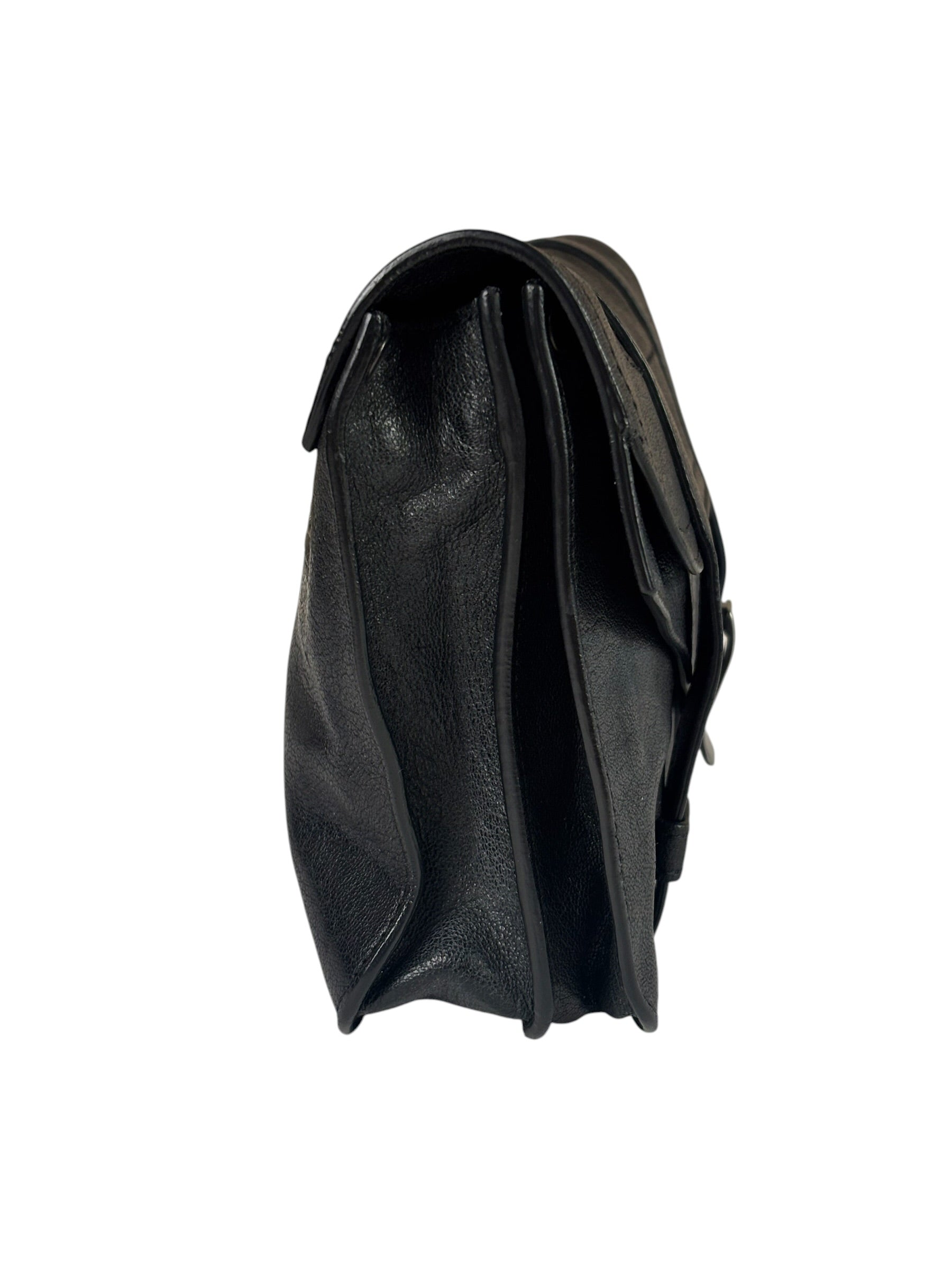 Proenza Schouler Black Leather PS1 Clutch