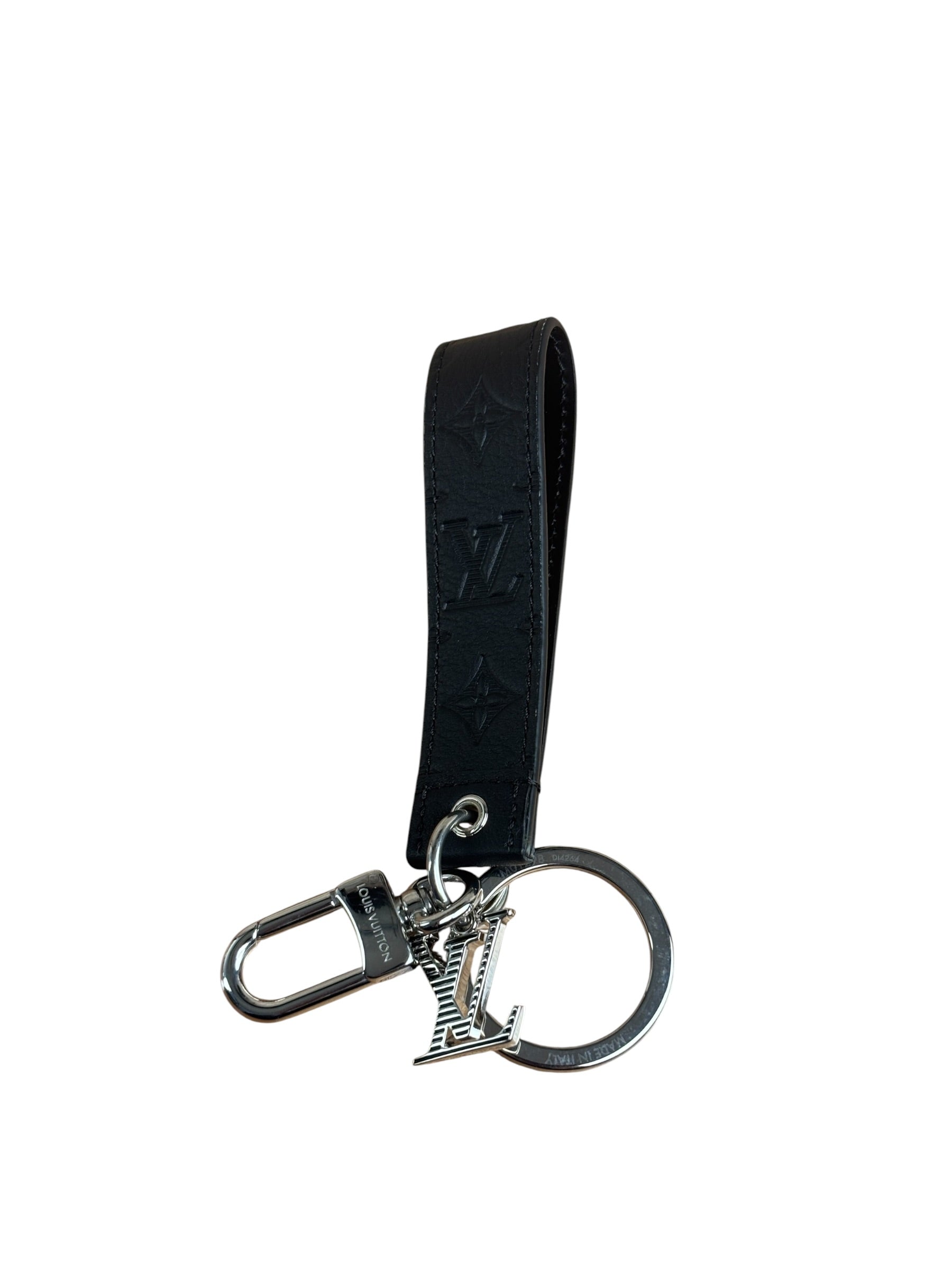 Louis Vuitton Black Monogram Shadow Dragonne Key Holder