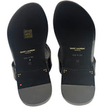 Saint Laurent Black Vitello Marilyn Sandals