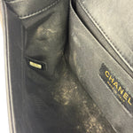 Chanel Black Chevron Leather Boy Medium Flap Bag 2017