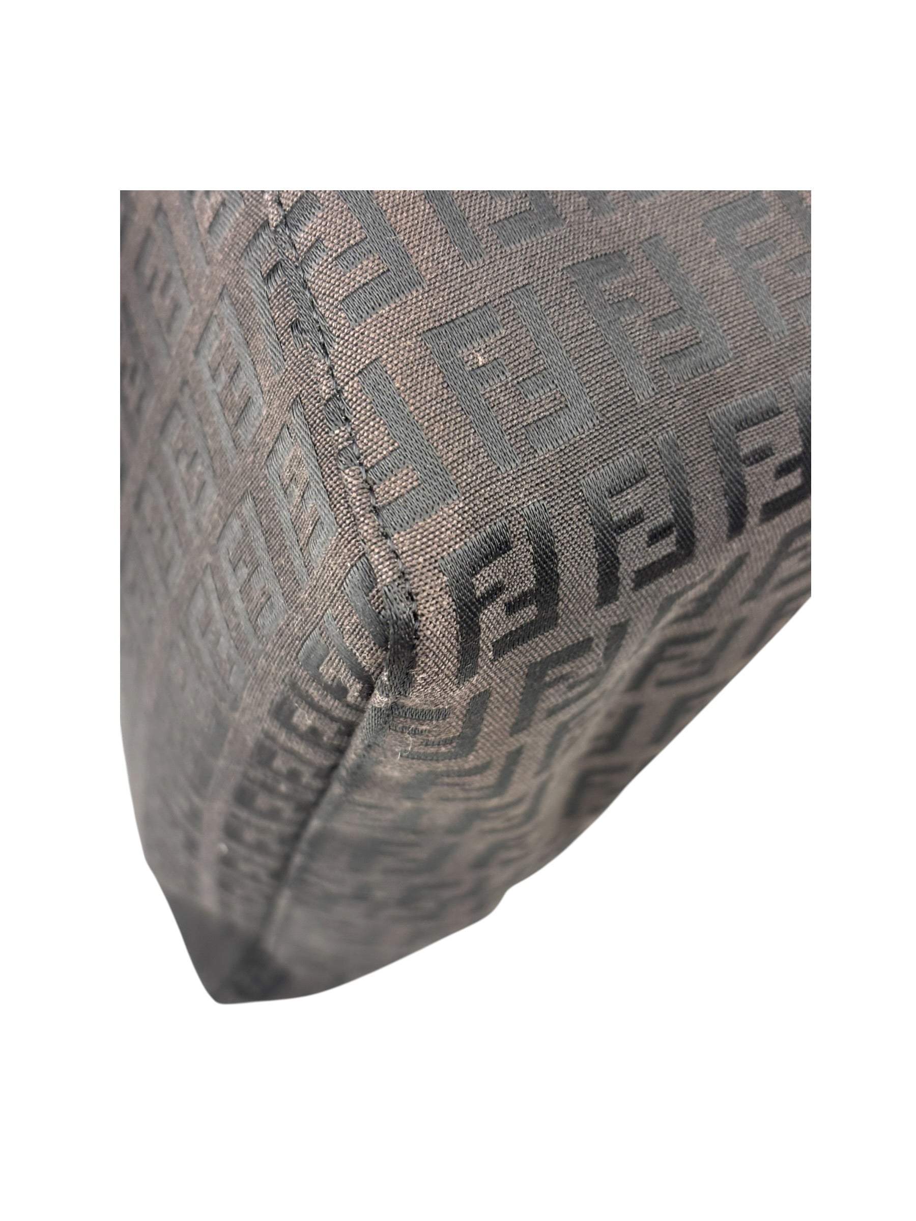 Fendi Vintage Black Zucchino Mini Oyster Pochette