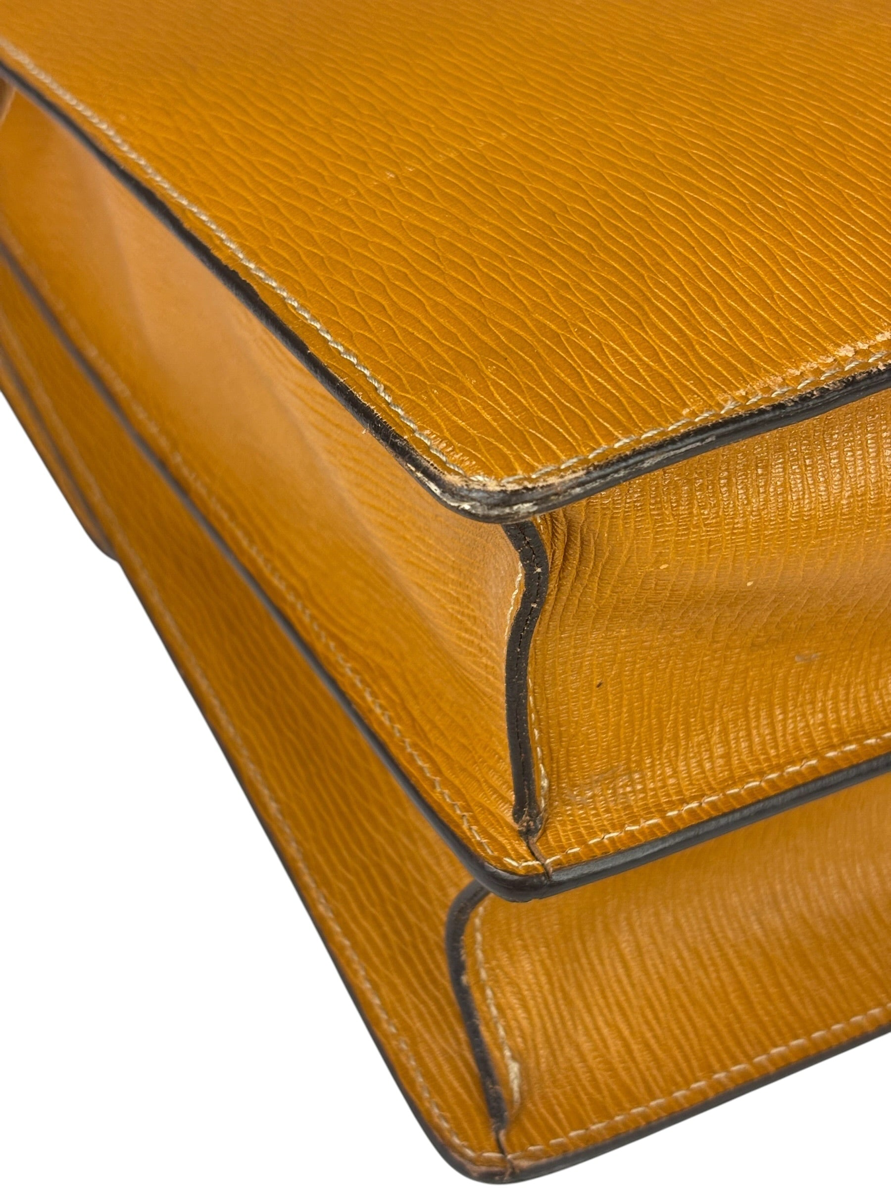 Salvatote Ferragamo Brown Leather Flap Briefcase