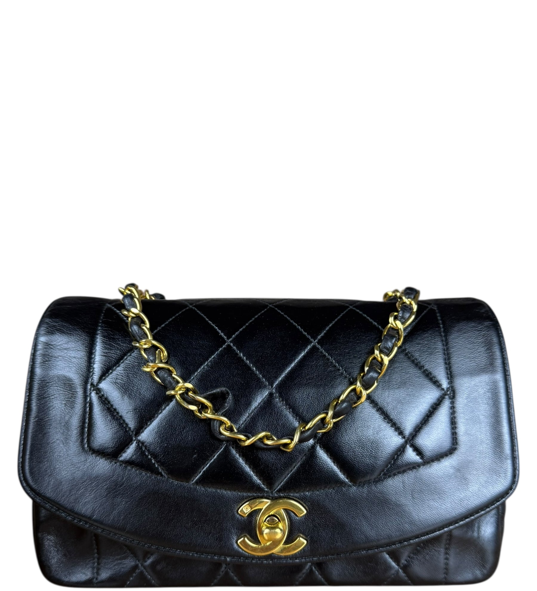 Chanel CC Diana Flap Bag Black 1994