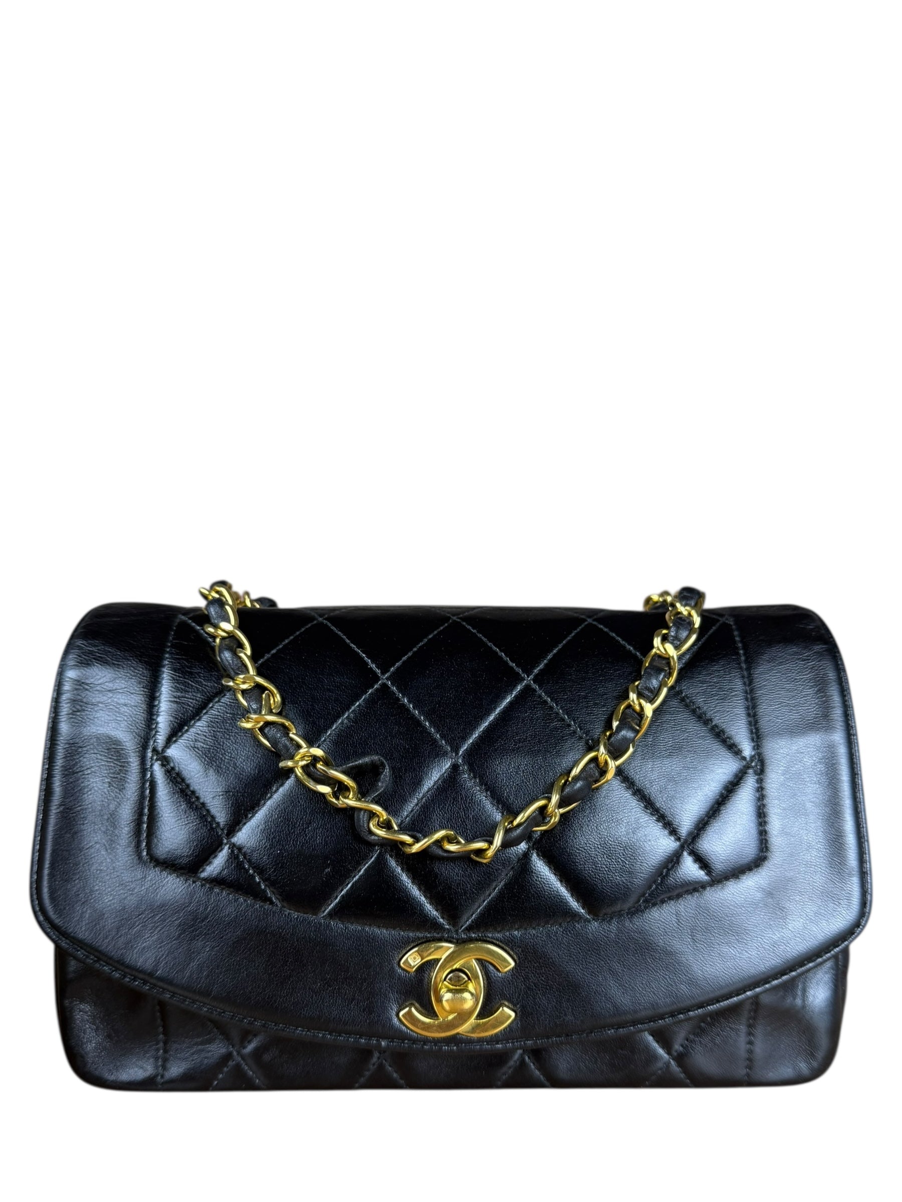 Chanel CC Diana Flap Bag Black 1994