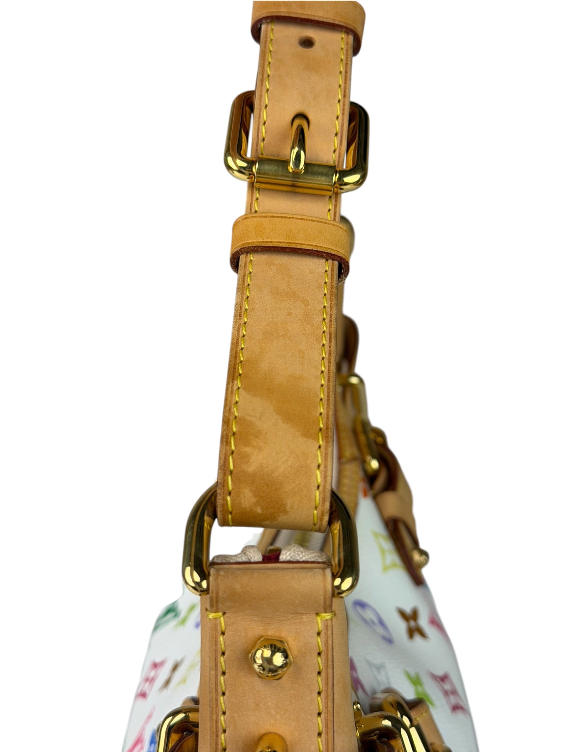 Louis Vuitton White Murakami Greta Hobo Shoulder Bag