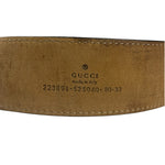 Gucci Black GG Imprime Canvas Interlocking GG Belt