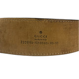 Gucci Black GG Imprime Canvas Interlocking GG Belt