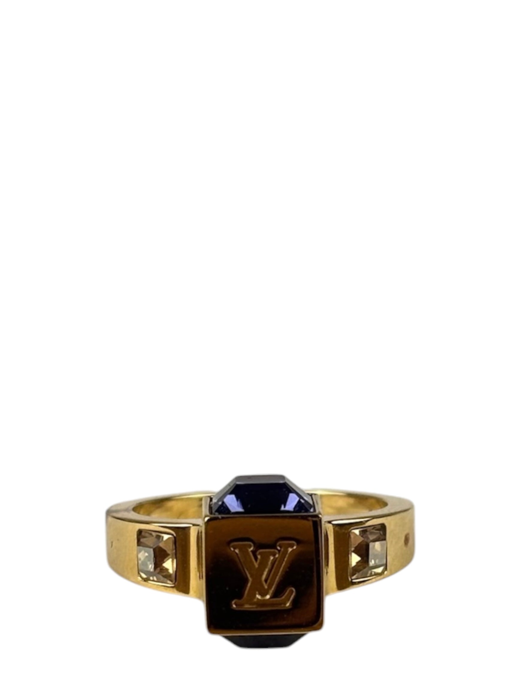 Louis Vuitton Gold-Toned Gamble Ring