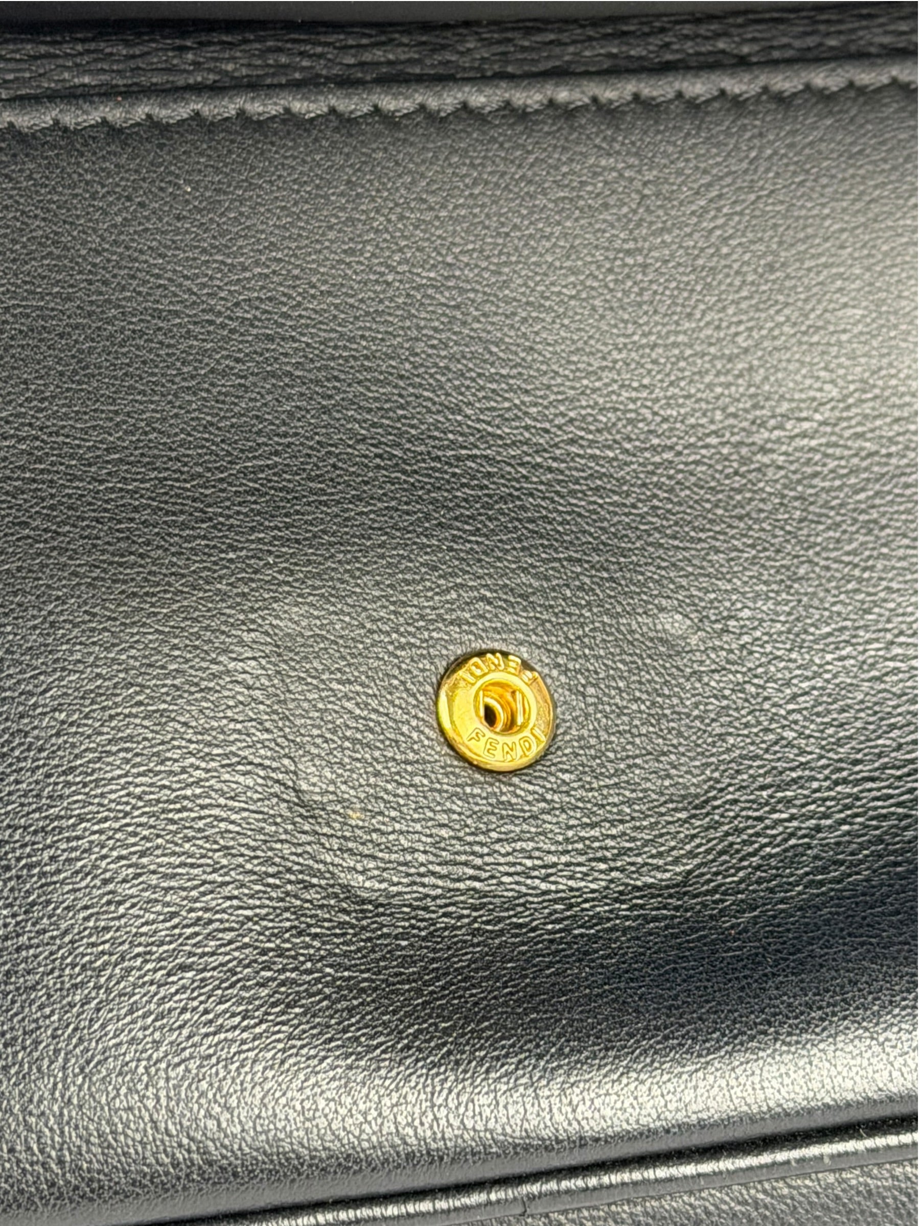 Fendi Black Leather Camera Crossbody
