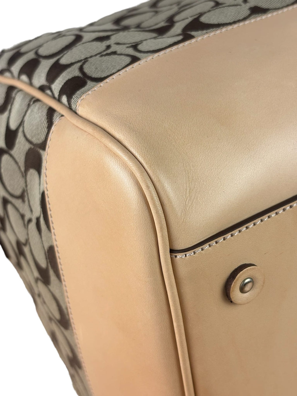 Coach Signature Jacquard Canvas Voyager Duffle Bag