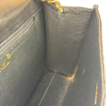 Chanel Black Lizard Leather Envelope Flap Bag 1986