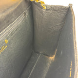 Chanel Black Lizard Leather Envelope Flap Bag 1986