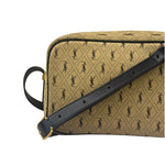 Saint Laurent YSL Beige Logo Print Crossbody Bag