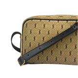 Saint Laurent YSL Beige Logo Print Crossbody Bag