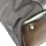 Gucci Black Nylon/Leather Trim Bamboo Top Handle Tote
