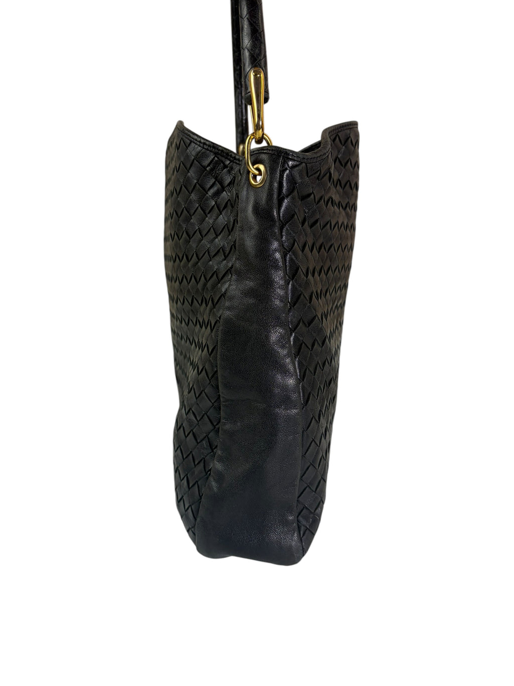 Bottega Veneta Black Intrecciato Hobo Bag