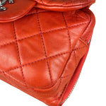 Chanel Red Quilted Mini Flap Wallet on Chain Bag 2011
