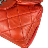 Chanel Red Quilted Mini Flap Wallet on Chain Bag 2011