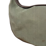 Chanel Olive Green/Brown Leather Trim Interlocking Ring Strap Hobo Bag 2003