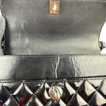 Chanel Vintage Black Leather In The Business Flap Handbag 1996