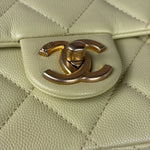 Chanel Yellow Caviar Leather Mini Flap Bag