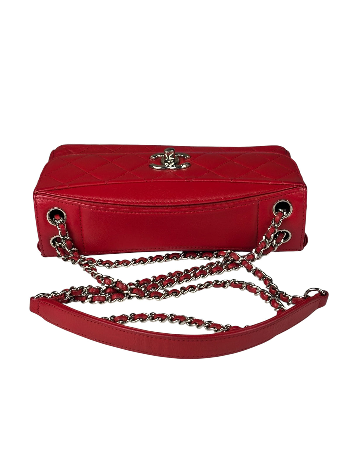 Chanel Red Quilted Leather Shoulder Bag 2016