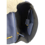 Burberry Navy Blue/Brown Dk88 Medium Two-Way Bag