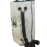 Chanel White Leather Mini Flap Shoulder Bag 1992