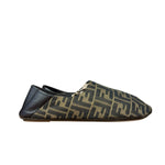 Fendi FF Zucca Canvas/Leather Slippers